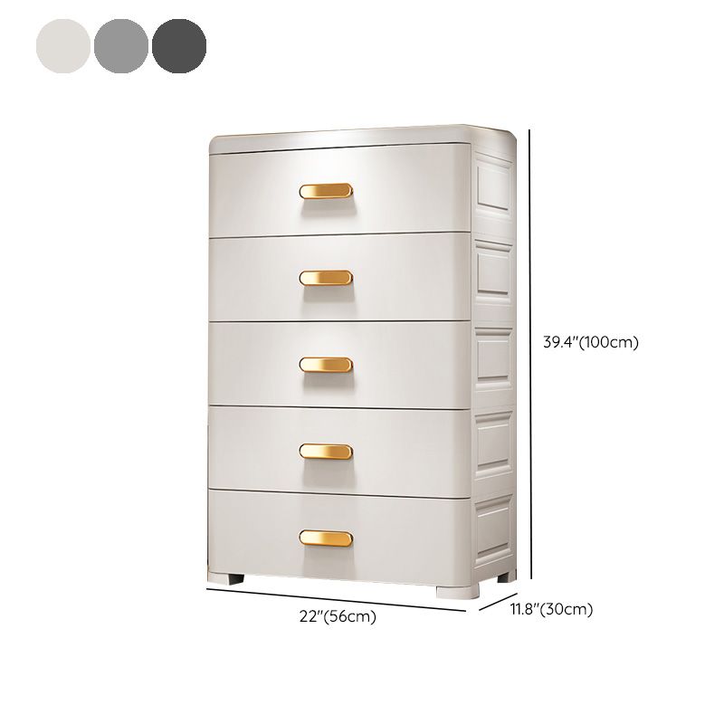 Rectangular Plastic Wardrobe Teen Style Bedroom Storage Cabinet