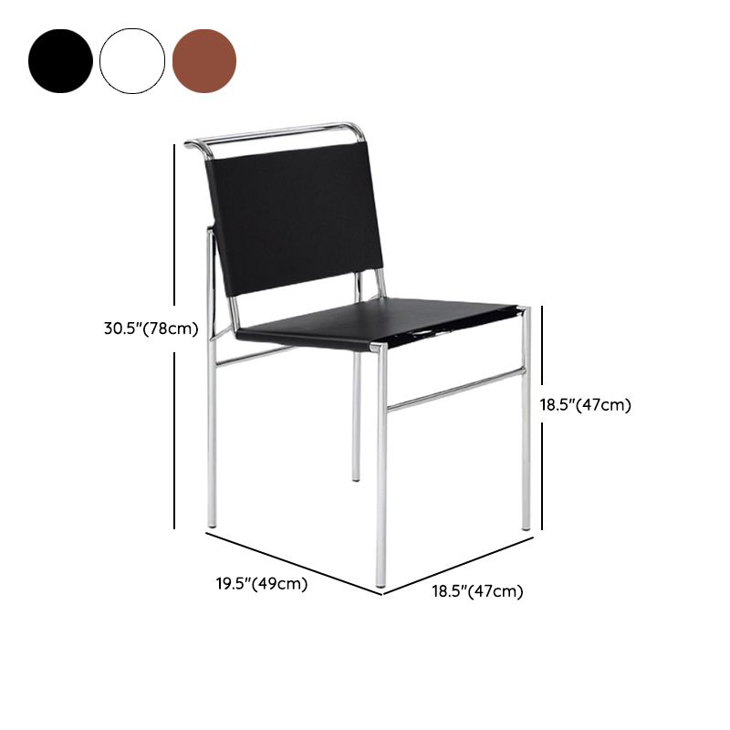 Contemporary Style Side Chair Metal Open Back Dining Room Chair for Indoor Clearhalo 'Dining Chairs' 'Dining Tables & Seating' 'dining_chair' 'furn' 'furn_dining_chair' 'Furniture' 'Kitchen & Dining Furniture' 1200x1200_96ba28f0-e0d0-4a60-9487-156a77450b61