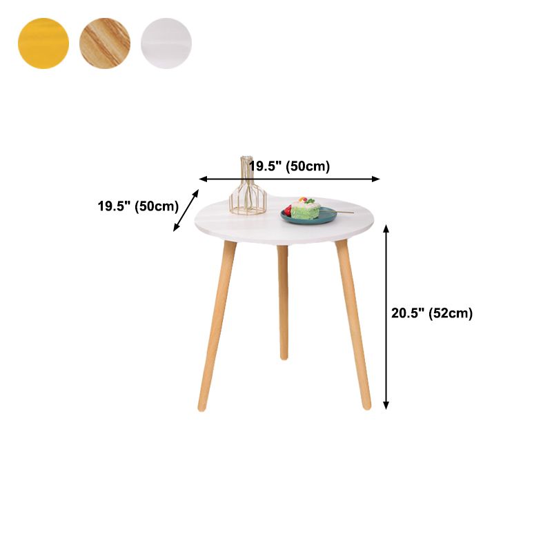 3 Legs End Table Natural/ White/ Yellow Round Wood Side End Table Clearhalo 'Coffee & Accent Tables' 'End & Side Tables' 'end_side_table' 'end_side_tables' 'furn' 'furn_end_side_tables' 'Furniture' 'furniture_end_side_table' 'Living Room Furniture' 1200x1200_96bb5809-5526-48e4-824f-26b63c2042f3