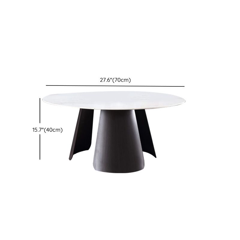 2-Piece Slate Round Coffee Table Set Modern White Simple Cocktail Table Clearhalo 'Coffee & Accent Tables' 'Coffee Tables' 'coffee_tables' 'furn' 'furn_coffee_tables' 'Furniture' 'Living Room Furniture' 1200x1200_96bbdb39-2df7-4029-ac05-cadccfad4494
