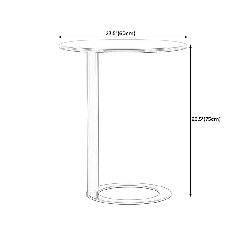 26" Tall Metal End Table Round Modern Pedestal Accent Side Table Clearhalo 'Coffee & Accent Tables' 'End & Side Tables' 'end_side_table' 'end_side_tables' 'furn' 'furn_end_side_tables' 'Furniture' 'furniture_end_side_table' 'Living Room Furniture' 1200x1200_96bdeb19-2926-4aa8-a9e5-d5170b88e38d