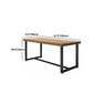 Industrial Style Dining Table Solid Wood Trestle Table for Dining Room