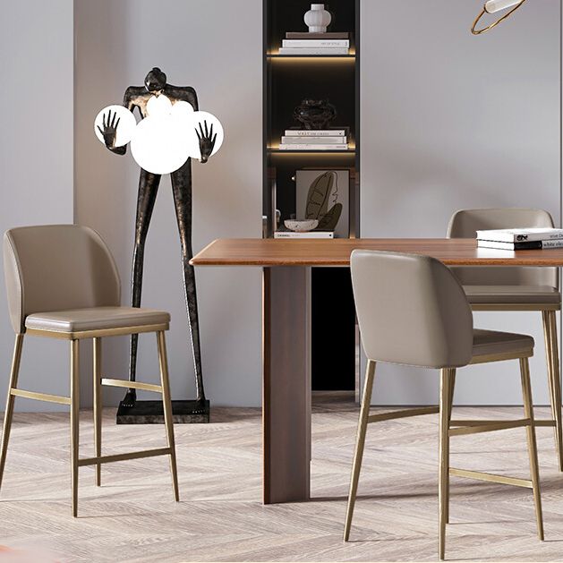 Glam Bar Stool Low Back Leather Counter Stool for Living Room Clearhalo 'Bar Furniture' 'Bar Stools' 'bar_stools' 'furn' 'furn_bar_stools' 'Furniture' 'Kitchen & Dining Furniture' 1200x1200_96c1f135-8e20-432e-8003-6c7a6d8461b7