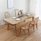 Solid Wood Dining Set 1/4/5/6 Pcs Modern Dinette Set with Natural Frame for Home