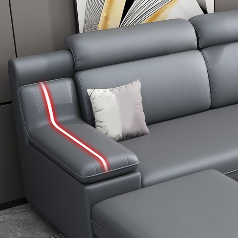 Section des meubles de mélanges de faux cuir et de coton contemporains