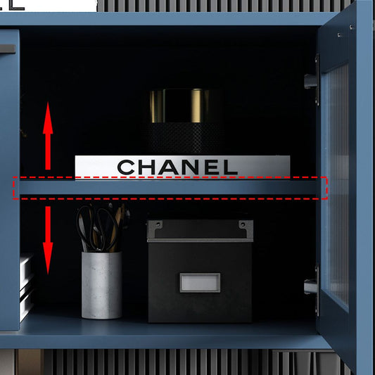 Console multimediale di finitura opaca con archiviazione scandinava in finta legno scandinavo