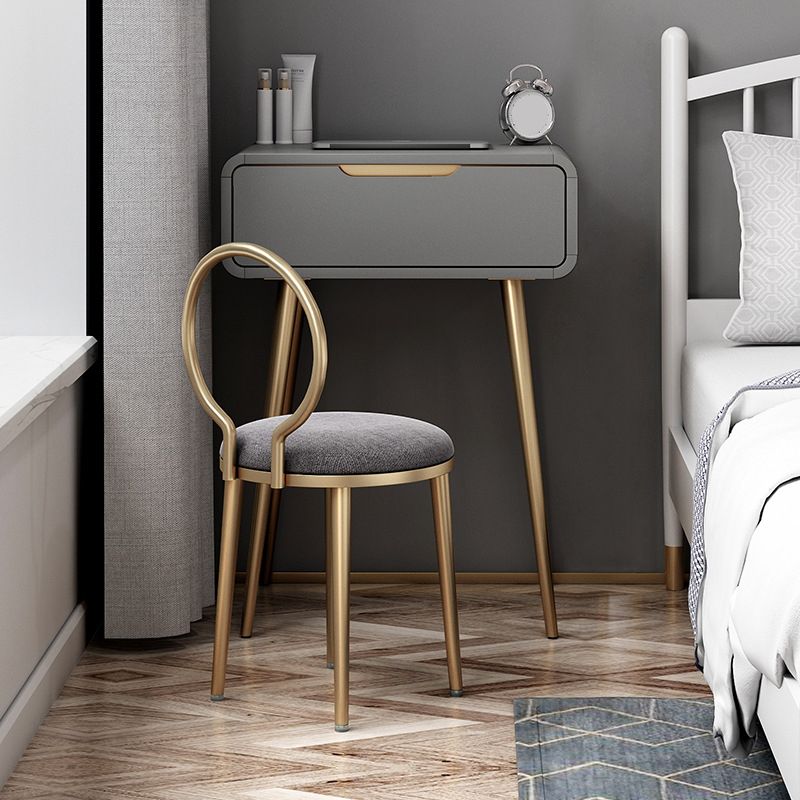 Vanity per trucco in legno bianco/ grigio da 31,5 "con cassetto per la camera da letto