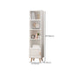 Contemporary Closed Back Bookshelf Standard Engineered Wood Bookcase