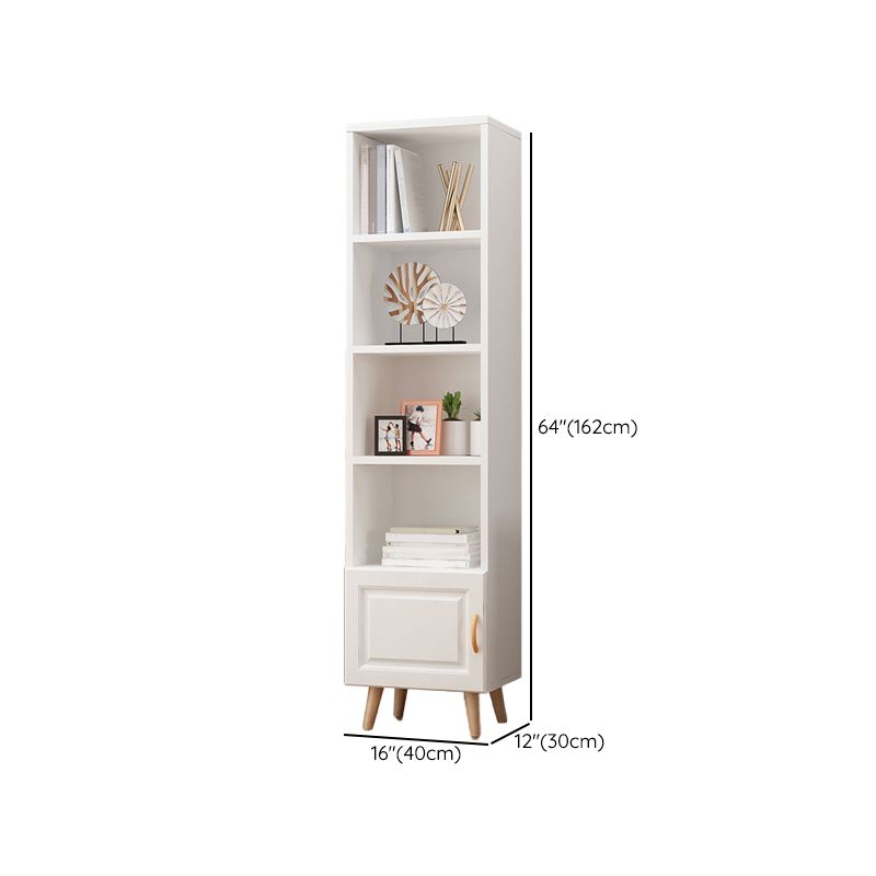 Contemporary Closed Back Bookshelf Standard Engineered Wood Bookcase