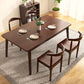 Modern Brown Rubberwood Top Dining Table with 4 Solid Wood Legs Clearhalo 'Dining Tables & Seating' 'Dining Tables' 'dining_table' 'furn' 'furn_dining_table' 'Furniture' 'Kitchen & Dining Furniture' 1200x1200_96c57ea7-91ca-464f-b858-df1e8bf6dc08