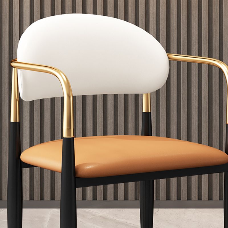 Metal Industrial Side Chair Metallic Finish Open Back Dining Arm Chair Clearhalo 'Dining Chairs' 'Dining Tables & Seating' 'dining_chair' 'furn' 'furn_dining_chair' 'Furniture' 'Kitchen & Dining Furniture' 1200x1200_96c59ad0-581d-43dc-945e-d9c749c583d4