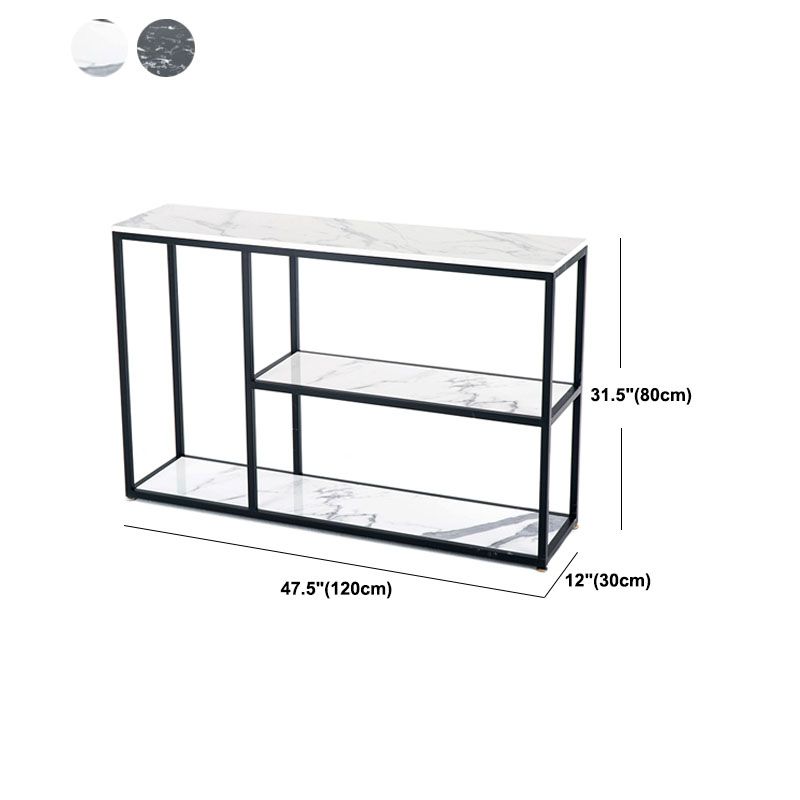 12 "W Modern Marble Console Table Accento resistente al pavimento Resistente Tavolo per Hall