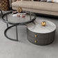 No Distressing Stone Coffee Table Frame Round Nesting Coffee Table Set with 2 Drawers Clearhalo 'Coffee & Accent Tables' 'Coffee Tables' 'coffee_tables' 'furn' 'furn_coffee_tables' 'Furniture' 'Living Room Furniture' 1200x1200_96c7f415-6b29-4bcc-8eac-2bc59521df58