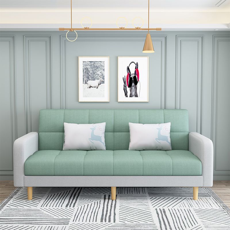 Convertible Linen Modern Sofa 27"W Sofa Square Arm with Storage Clearhalo 'furn' 'furn_sofas' 'Furniture' 'furniture_sofas' 'kitchen' 'kitchen_sofas' 'Living Room Furniture' 'Sofa' 'sofas' 1200x1200_96c87f3a-5849-4a7a-8e1c-ebf748ad25c3