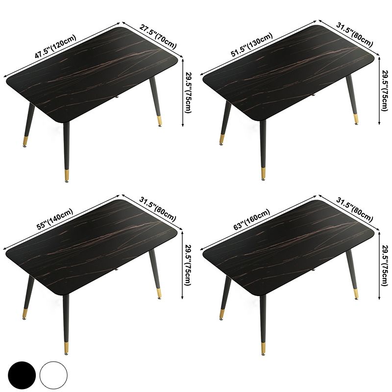 Minimalist Rectangle Shape Standard Dining Table Sintered Stone Dining Table for Kitchen Clearhalo ' dining_table' 'Dining Tables & Seating' 'Dining Tables' 'furn' 'furn_dining_table' 'Furniture' 'furniture_dining_table' 'Kitchen & Dining Furniture' 'kitchen&dining_furn' 'kitchen' 'kitchen_dining_table' 1200x1200_96cc7b20-1346-43d3-8b88-674e7af27c93