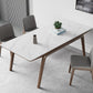 Table à manger en pierre moderne médiévale Table rectangulaire pour salle à manger