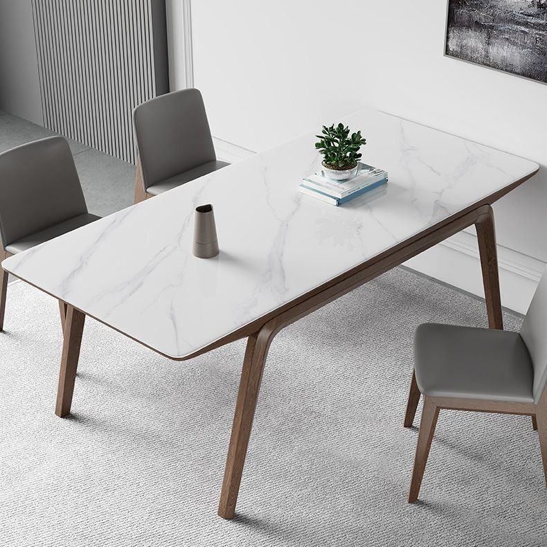 Table à manger en pierre moderne médiévale Table rectangulaire pour salle à manger