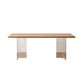 Table rectangulaire Glam en bois avec pieds en acrylique pour la maison