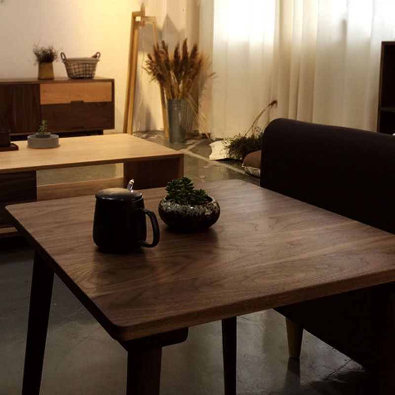 Square 4 Legs Industrial Table Wood Color Fixed Table of Solid Wood Clearhalo ' dining_table' 'Dining Tables & Seating' 'Dining Tables' 'furn' 'furn_dining_table' 'Furniture' 'furniture_dining_table' 'Kitchen & Dining Furniture' 'kitchen&dining_furn' 'kitchen' 'kitchen_dining_table' 1200x1200_96cfcbf8-6c12-42a4-bdb7-3ea0ab047096