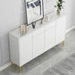 Glam Style Sideboard White Wooden Buffet Stand for Dining Room Clearhalo 'buffet_sideboard' 'Buffets & Sideboards' 'furn' 'furn_buffet_sideboard' 'Furniture' 'Kitchen & Dining Furniture' 1200x1200_96cfd405-23f0-485a-944a-1074ee5242a2