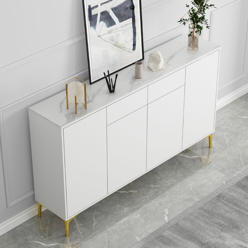 Glam Style Sideboard White Wooden Buffet Stand for Dining Room Clearhalo 'buffet_sideboard' 'Buffets & Sideboards' 'furn' 'furn_buffet_sideboard' 'Furniture' 'Kitchen & Dining Furniture' 1200x1200_96cfd405-23f0-485a-944a-1074ee5242a2
