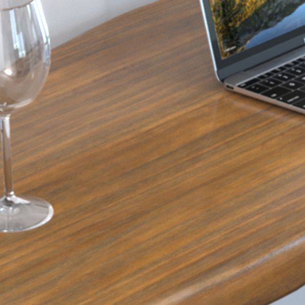 Brown Wood Pub Table with Rectangle Table Top Black Trestle Table - 41.3" H Clearhalo 'Bar Furniture' 'Bar Tables' 'bar_tables' 'furn' 'furn_bar_tables' 'Furniture' 'Kitchen & Dining Furniture' 1200x1200_96d0088a-46ea-4c4c-a0d4-0494218c2bcd