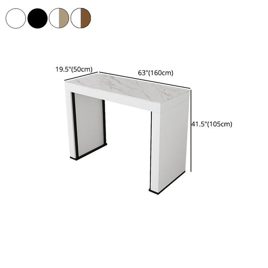 Stone Bar Dining Table Modern Bar Table with Double Pedestal Base for Dining Room Clearhalo 'Bar Furniture' 'Bar Tables' 'bar_tables' 'furn' 'furn_bar_tables' 'Furniture' 'furniture_bar_tables' 'Kitchen & Dining Furniture' 1200x1200_96d154d0-e280-4f01-a921-e8b7d2f93f11