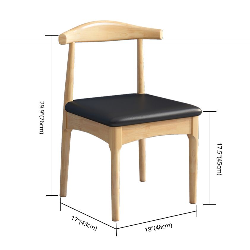 Scandinavian Style Wood Dining Chair Home Armless Open Back Dining Side Chair Clearhalo ' kitchen&dining_furn' 'Dining Chairs' 'Dining Tables & Seating' 'dining_chair' 'furn' 'furn_dining_chair' 'Furniture' 'furniture_dining_chair' 'Kitchen & Dining Furniture' 'kitchen' 1200x1200_96d25af5-dc14-49ea-8228-ce2ebefff63d