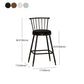 Industrial Armless Backrest Counter Stool Steel Bar Stool with Leather Cushion Clearhalo 'Bar Furniture' 'Bar Stools' 'bar_stools' 'furn' 'furn_bar_stools' 'Furniture' 'furniture_bar_stools' 'Kitchen & Dining Furniture' 1200x1200_96d2a2ac-68f9-415b-a78b-aeb60ff56c72
