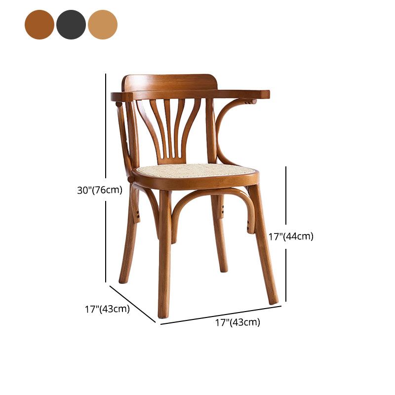 Windsor Back Arm Chair Traditional Wood Kitchen Dining Room Chair