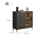 Sideboard in legno ingegnerizzato in stile glam con luci a LED