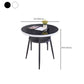 Table à manger stockable de bureau en verre rond moderne pour salle à manger