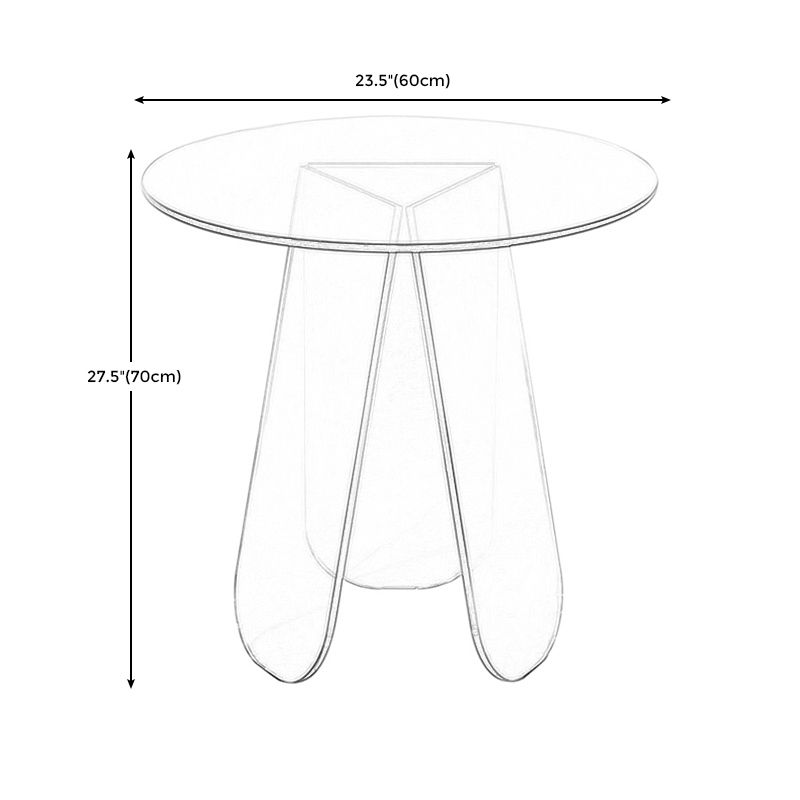 Acrylic 3 Legs Coffee Table Fixed Modern Round Cocktail Table Clearhalo 'Coffee & Accent Tables' 'Coffee Tables' 'coffee_tables' 'furn' 'furn_coffee_tables' 'Furniture' 'furniture_coffee_tables' 'Living Room Furniture' 1200x1200_96d7879f-7568-42a6-9ce6-bfcc233a71d5