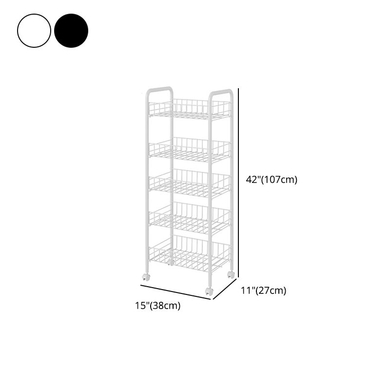 Industrial Vertical Etagere Bookshelf Iron Frame Plastic Shelf with Caster Wheels Clearhalo 'Bookcases' 'furn' 'furn_bookcases' 'Furniture' 'furniture_bookcases' 'kitchen' 'kitchen_bookcases' 'Living Room Furniture' 'Office Furniture' 1200x1200_96d98765-8b27-425b-b6b9-f8260615cee9