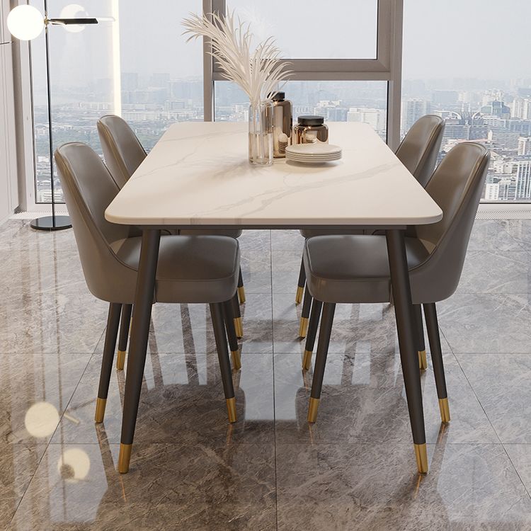Mesa de comedor de rectángulo de piedra moderna 1/2/5/7 piezas de comedor juego para sala de estar