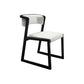 Open Back Kitchen Dining Chairs Upholstered Chairs with Solid Wood Base