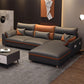Stain-Resistant Sofa Faux Leather Square Arm Modern Sectional for Apartment Clearhalo 'furn' 'furn_sectionals' 'Furniture' 'furniture_sectionals' 'Living Room Furniture' 'Sectionals' 1200x1200_96dc3796-d0c9-4699-8117-b1095af77ad2
