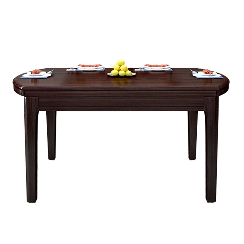 Moderne opvouwbare eettafel voor thuis, massief houten dinettetafel