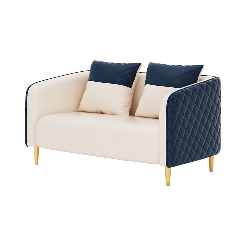 Leather Tuxedo Arm Sofa Contemporary Tight Back Sofa with Pillow Clearhalo 'furn' 'furn_sofas' 'Furniture' 'Living Room Furniture' 'Sofa' 'sofas' 1200x1200_96dec2a7-509a-43d2-a905-faa4e3e233f0