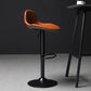Indoor Industrial Metal Legs Faux Leather Upholstered Bar Stools
