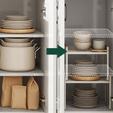 Serveur d'étagères réglables blanches 69,9 "H crédinza en bois d'ingénierie avec porte en verre