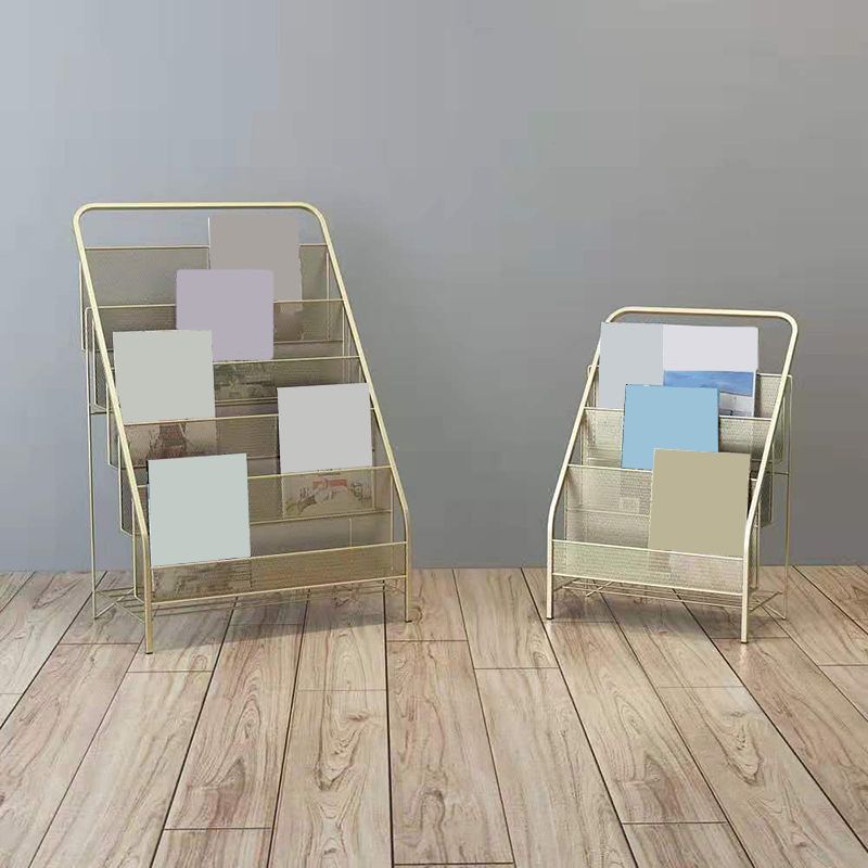 Bibliothèque d'étagère Glam Fermed Back Metal Book Shelf pour salle d'étude