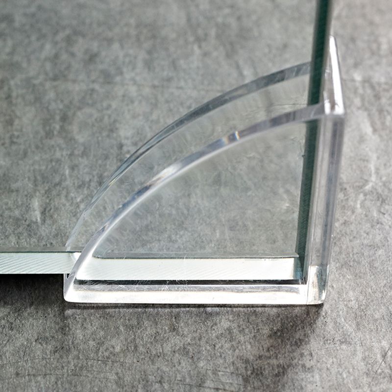Moderno tavolo da tavolo da tavolo laterale in vetro quadrato in vetro per soggiorno