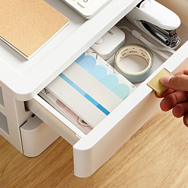 Archivo moderno de archivos de plástico de color sólido para la oficina en casa