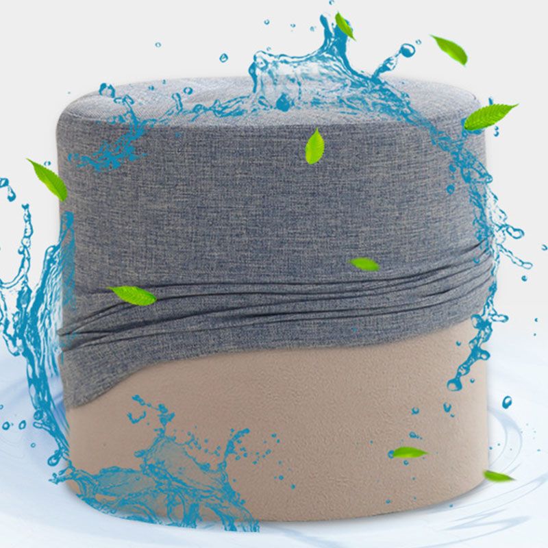 Stoffzylinderform Pouf Pure Color Tufted Contemporary Fade Resistant Pouf