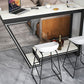Glam Acrylic Bar Stools Low Back Dining Stools with Metal Base