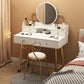 Scandinavian Wooden Dressing Table Mirror Make-up Vanity with Drawers Clearhalo 'Bedroom Furniture' 'furn' 'furn_makeup_vanities' 'Furniture' 'Makeup Vanities' 'makeup_vanities' 1200x1200_96ed71d3-83c9-4430-b483-5856fac2e97a