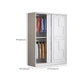 Modern Freestanding Wardrobe Armoire, 2-door Manufatured Armoire with Shelves in White Clearhalo 'Armoires & Wardrobes' 'armoires_wardrobes' 'Bedroom Furniture' 'furn' 'furn_armoires_wardrobes' 'Furniture' 1200x1200_96f14c74-e815-4b06-9ac8-9b1ada718d38