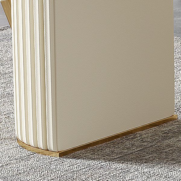 1/4/5/7 Pieces Dining Set White Sintered Stone Rectangle Table with Leather Chairs Clearhalo 'Dining Room Sets' 'Dining Tables & Seating' 'dining_room_set' 'furn' 'furn_dining_room_set' 'Furniture' 'furniture_dining_room_set' 'Kitchen & Dining Furniture' 1200x1200_96f34e11-e04c-4c14-bcea-7de08004c6fd