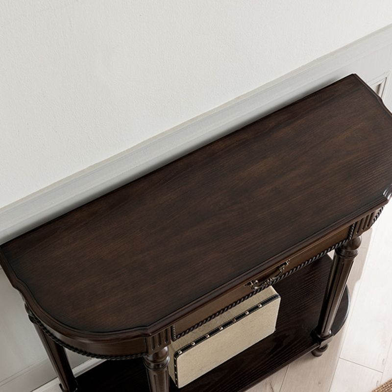 Mident secolo moderno in legno massiccio, tavolo da accento per console 35,43 "a Brone